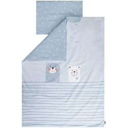 Avelia Kinderbettwäsche , Blau , Textil , Bär , 100x135 cm , Textiles Vertrauen - Oeko-Tex®, Made in Germany , pflegeleicht, schadstoffgeprüft, bio , Heimtextilien, Bettwäsche & Leintücher, Kinderbettwäsche