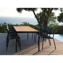 Outdoortisch Four Houe braun, Designer Henrik Pedersen, 75x210x90 cm