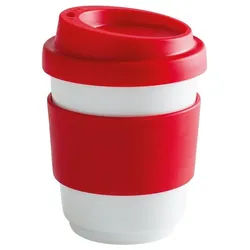 KAHLA Coffee-to-go-Becher Fillit Becher + Trinkdeckel, 1-tlg., Porzellan, Made in Germany rot 270 ml | 9.5 cm