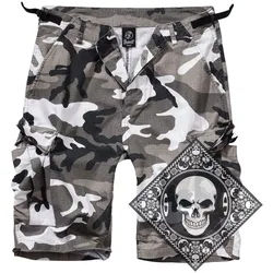 Brandit Cargoshorts Cargo Shorts kurze Hose Ripstop Army mit UD Bandana XL