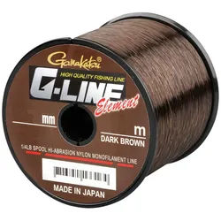 Gamakatsu Angelschnur Gamakatsu G-Line Element Dark 0,35mm 9,6kg Brown - 925m Monoschnur, (925-St)