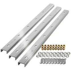 SO-TECH® Möbelleiste Stahl Gratleisten verschiedene Längen 60 - 90 cm Oberflächen, (3-St), 3 Stück U-Form echt Edelstahl 80 x 4 x 2 cm silberfarben 4 cm x 2 cm x 80 cm