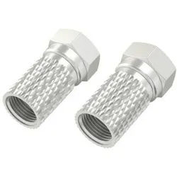 Hama F-Stecker, 5,5 mm, schraubbar, 2 Stück (00205204) Audio- & Video-Kabel