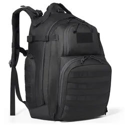 VEVOR taktische Reisetasche Rucksack 25 L mit Molle-Design & Schwammpolster, militärische Reisetasche Militärrucksack Ausrüstungstasche Rucksack für Outdoor Abenteuer Wandern Jagen Schwarz