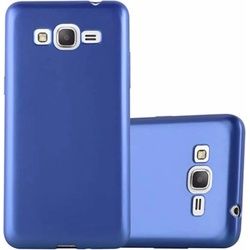 Cadorabo TPU Matt Metallic Cover (Galaxy Grand Prime), Smartphone Hülle, Blau