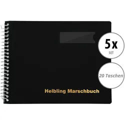 Helbling BMS20 Marschbuch schwarz 20 Taschen 5x Set