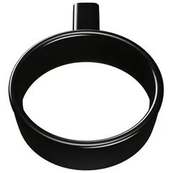 burgbad Vry Föhnhalter, schwarz matt, Innendurchmesser 90mm, ACJW001