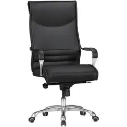 Mid.you Chefsessel , Schwarz , Textil , Sternfuß , 61x126x60 cm , Wippfunktion, Wippmechanik mit Härtegradeinstellung, Sitzfläche 360° drehbar, inklusive Armlehnen , Büromöbel, Bürostühle, Chefsessel