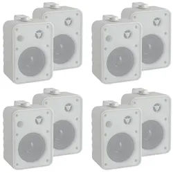 McGrey One Control MKIII HiFi-Lautsprecher - Lautsprecherboxen 4 paar Lautsprecher (10 W, Boxen für Installation, Studio oder HiFi-Anwendung) weiß