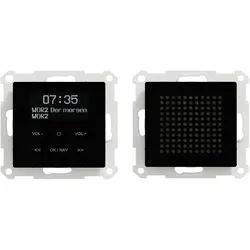 Merten MEG4375-0303 DAB+ Radio Set mit Bluetooth inklusive Lautsprecher, System M, schwarz
