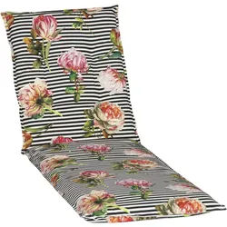 BEO Liegenauflage »Turin«, rosé/pink, Blumen, BxL: 58 x 191 cm - schwarz