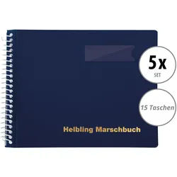 Helbling BMB15 Marschbuch blau 15 Taschen 5x Set