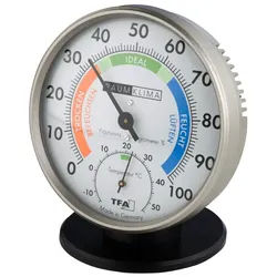 TFA Dostmann Raumthermometer Präzisions-Hygrometer Klimatest TFA Dostmann 45.2030 grau