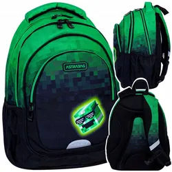 Festivalartikel Schulrucksack Schulrucksack Jungen Minecraft Pixel wasserdicht reflektierend 20L