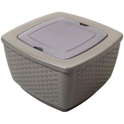 Ambia Garden Kühlbox , Grau , Kunststoff , 73.7x45.7x78.7 cm , EN 71, Ce , Abflussstöpsel , Freizeit & Co, Camping, Kühlboxen