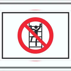 HB-Druck Schild Klettern verboten Symbol A5 Rückseite selbstklebend