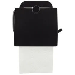 Toilettenpapierhalter aus Metall in Schwarz