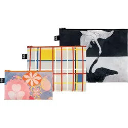 Loqi Artist Hilma af Klint & Piet Mondrian Unterarmtaschen recycelt 3 St.
