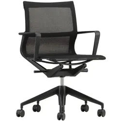Vitra Bürodrehstuhl Physix schwarz, Designer Alberto Meda, 63.5x88-100x55.5 cm