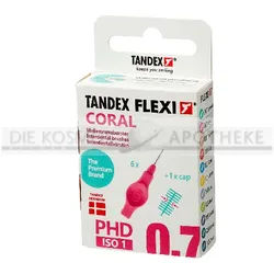 TANDEX FLEXI Interdentalb.PHD 0.7/ISO 1 coral 6 St
