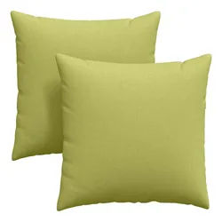 vidaXL Sitzauflage Sofakissen 2 pcs Hellgrün 60 x 60 cm Stoff, (2 St) grün