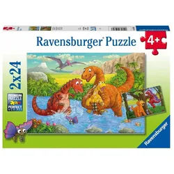 Ravensburger Puzzle Ravensburger Kinderpuzzle - 05030 Spielende Dinos - Puzzle für..., 24 Puzzleteile