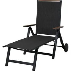 LuxusKollektion Gartenliege Gartenliege Sonnenliege Klappbar, Aluminium 6-Fach