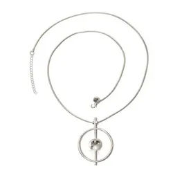 COLLEZIONE ALESSANDRO Lange Kette Kim, mit rundem Anhänger silberfarben