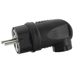 Tragbarer Winkelstecker 230V 2P+E IP44 16A schwarz Typ E W-89998