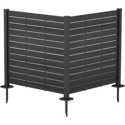 RATTATAN Sichtschutz für Garten aus Polyethylen-Lamellen, robust und einfach zu montieren, ideal zum Schutz und zur Dekoration von Außenbereichen (2 Paneele)