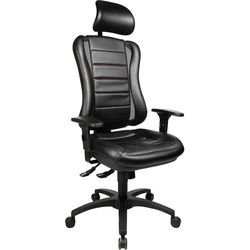 Xxxl Chefsessel , Schwarz, Alufarben , Kunststoff, Textil , Drehkreuz , 50x121-150x47 cm , Lga, Made in Germany , ergonomische Rückenlehne , Büromöbel, Bürostühle, Chefsessel