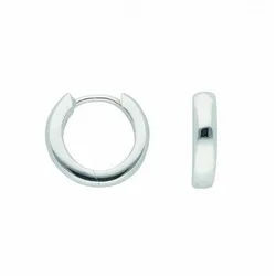 Adelia ́s Paar Creolen Damen 925 Silber Ohrringe Creolen Ø 12 mm, Silberschmuck für Damen silberfarben