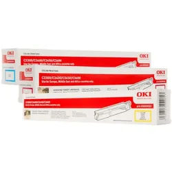 Oki C3300 C3400 C3450 C3600 Toner CMY Pack of 3
