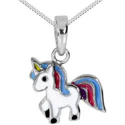 OSTSEE-SCHMUCK Kette mit Anhänger Ostsee-Schmuck Kette mit Anhänger Einhorn (2-tlg) braun 40 cm