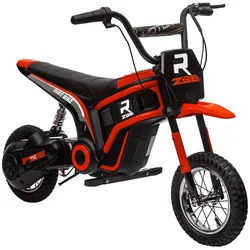 Homcom Elektro Motorrad Kinder Elektromotorrad mit 24V 350W Motor, 8-16 KMH Rot , Kunststoff , 64x76.5x119 cm , Freizeit & Co, Gartenspielzeug, Kinder-Elektrofahrzeuge