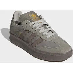Sneaker ADIDAS ORIGINALS "SAMBA XLG", Herren, Gr. 41, silber pebble, earth strata, clay, Leder, Synthetik, Schuhe Sneaker