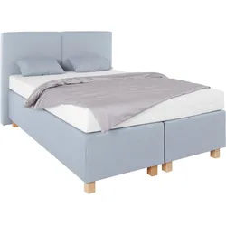 Westfalia Schlafkomfort Boxspringbett, mit Zierkissen blau