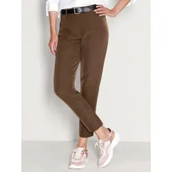 Le pantalon 7/8 coupe Barbara Peter Hahn marron