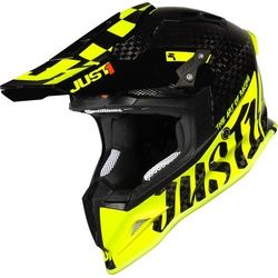 Just1 J12 Pro Racer Motocross Helm, schwarz-gelb, Größe XS