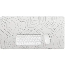 Wallfluent Schreibtischunterlage 90x45 cm Weiß , Kunststoff , 45x1.6x90 cm , Büromöbel, Schreibtische, Schreibtischzubehör