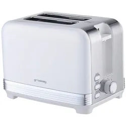 grossag Toaster Edelstahl-Toaster, TA 28, 2-Scheiben Toaster, für 2 Scheiben, 930,00 W, Metallic-Design weiß