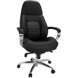 Mid.you Chefsessel , Schwarz , Textil , Drehkreuz , 73x137x73 cm , Wippmechanik mit Härtegradeinstellung, ergonomische Rückenlehne , Büromöbel, Bürostühle, Chefsessel
