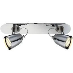 LED Decken Lampe Spot Strahler Wohn Ess Zimmer Chrom Leuchte verstellbar