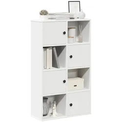vidaXL Regal NA Bücherregal Weiß 60x24x101,5 cm Holzwerkstoff 8 Regalfächer für Büc weiß