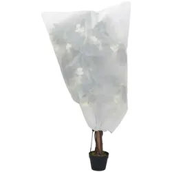 vidaXL Schutznetz Wintervlies mit Kordelzug 12 Stk. 70 g/m2 0,8x0,8 m, BxL: 80x80 m, (12-St) weiß