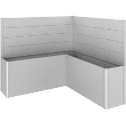 Biohort Sichtschutz für Pflanzbeet Belvedere mit L-Form (2 Stück; für Gr. L100, L150, L200) Belvedere Gr. L200 (MINI, MIDI und MAXI) silber-metallic
