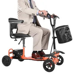 VEVOR 4-Rad-Elektromobil, klappbar 120 kg Tragkraft, Seniorenmobil, Mobilitätsroller, Elektrischer Rollstuhl mit 48-V-Lithiumbatterie, Vollgummireifen & 8° Steigfähigkeit, 12,5 km Reichweite