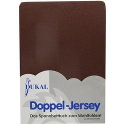 DUKAL Spannbettlaken Laufgitter 75x100 cm / 100x100 cm, 100% Baumwolle, Doppel-Jersey, Gummizug: rundum, (1 Stück), 75x100 cm, aus hochwertigem Doppel-Jersey, Made in Germany braun 75 cm x 100 cm
