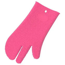 Kochblume Topfhandschuhe Silikon Handschuh, Hitzebeständig bis 230° rosa