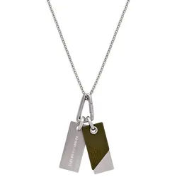 Emporio Armani Kette mit Anhänger Schmuck Geschenk Edelstahl Silikon Armschmuck (Set, 3-tlg) grün